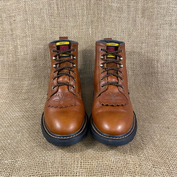 🛑SOLD🛑Women’s Ariat Lacer boots Heritage lace up casual work leather brown 8 B - Picture 7 of 16